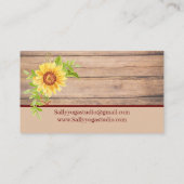 Heldere, gele zonnebloem Alle Visitekaartjes (Achterkant)