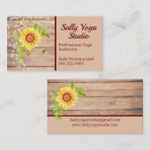 Heldere, gele zonnebloem Alle Visitekaartjes (Voorkant / Achterkant)