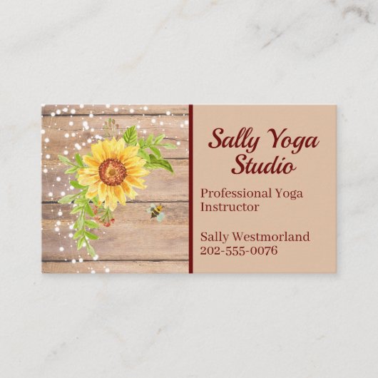 Heldere, gele zonnebloem Alle Visitekaartjes (Voorkant)