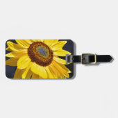 Heldere gele zonnebloem bagagelabel (Voorkant horizontaal)