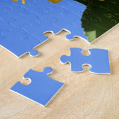 Heldere gele zonnebloem legpuzzel (Zijkant)