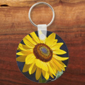 Heldere gele zonnebloem sleutelhanger (Voorkant)