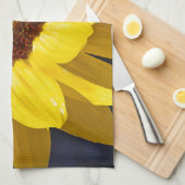 Heldere gele zonnebloem theedoek (Quarter Fold)