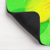 Heldere Gele Zonneschijn Bloem Groene Muismatten (Hoek)