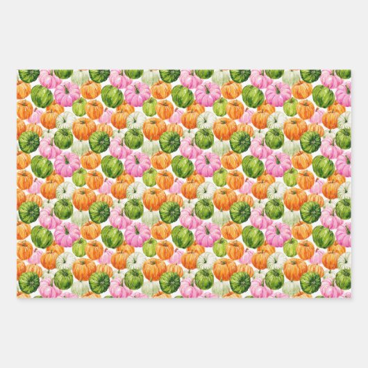 Heldere gelukkige pompoenen inpakpapier vel (Voorkant 2)