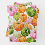 Heldere gelukkige pompoenen inpakpapier vel (In situ)