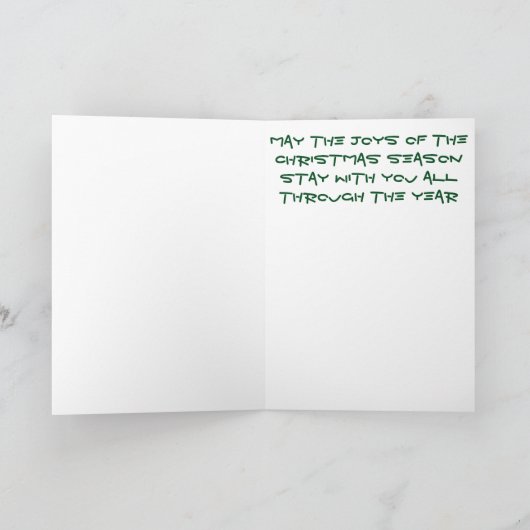 Heldere gemengde potlood kerstboom Kaart (Binnen)