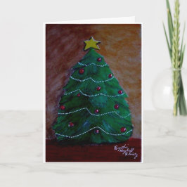 Heldere gemengde potlood kerstboom Kaart