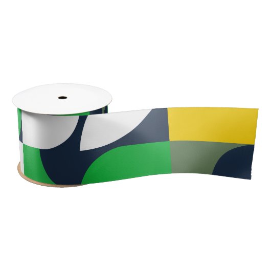 Heldere Geo Shape Satijnen Lint (Spoel)