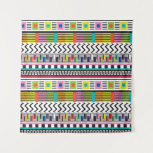 Heldere geometrische lijnen: Abstract naadloos. Wandkleed