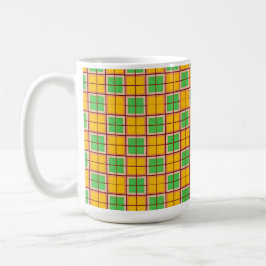 Heldere geometrische patroon met symmetrische vorm koffiemok