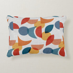Heldere geometrische retro Abstract Accent Kussen