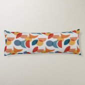 Heldere geometrische retro Abstract Lichaamskussen (Achterkant)