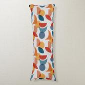Heldere geometrische retro Abstract Lichaamskussen (Voorkant Verticaal)