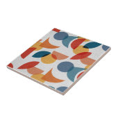 Heldere geometrische retro Abstract Tegeltje (Zijkant)