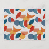 Heldere geometrische retro abstracte midcentury mo feestdagenkaart (Voorkant)