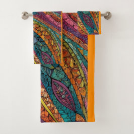 Heldere geometrische vormen Wall Art Bad Handdoek