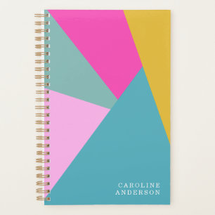 Heldere geometrische zonnesburstvormen Blauw, spec Planner