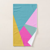 Heldere geometrische zonnesburstvormen Hot Pink Ye Bad Handdoek (Handdoek)