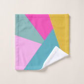 Heldere geometrische zonnesburstvormen Hot Pink Ye Bad Handdoek (Wasdoekje)