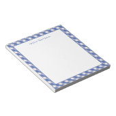 Heldere Gingham Persoonlijke Notitieblok (Schuin)