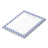 Heldere Gingham Persoonlijke Notitieblok (Linkerzijde)