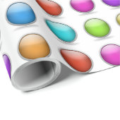 Heldere glanzende 3D-ballen die document geschenkv Cadeaupapier (Rol Hoek)