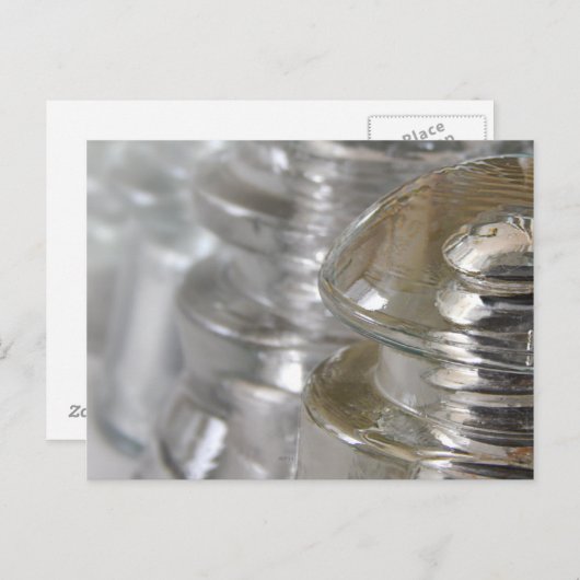 Heldere glasisolatoren briefkaart (Voorkant / Achterkant)