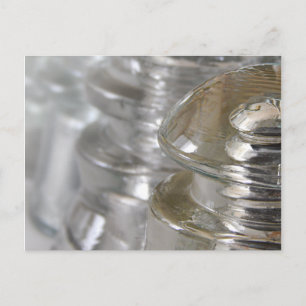 Heldere glasisolatoren briefkaart