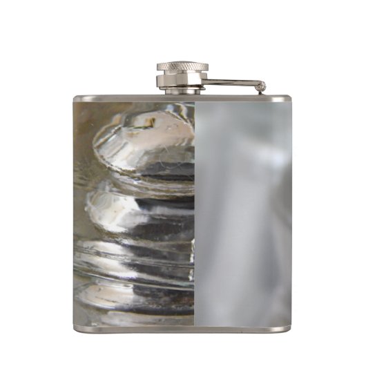 Heldere glasisolatoren heupfles (Achterkant)