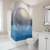 Heldere glazen bol douchegordijn (In situ)