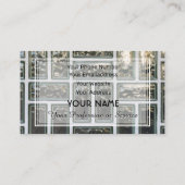 Heldere glazen brillenglazen met witte strepen visitekaartje (Achterkant)