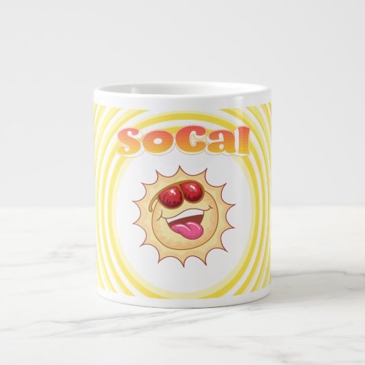 Heldere glimlachende SoCal-zon Grote Koffiekop (Voorkant)
