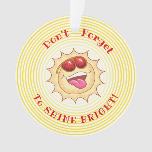 Heldere glimlachende zonneschijn ornament (voorkant)