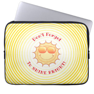 Heldere glimlende zon laptop sleeve