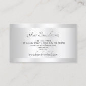 Heldere Glinsterende Zilveren Ovaal Details Decora Visitekaartje (Achterkant)