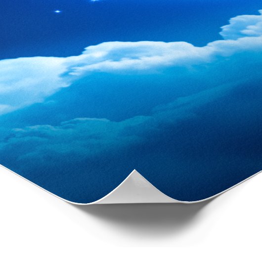 Heldere gloeiende halve maan poster (Hoek)