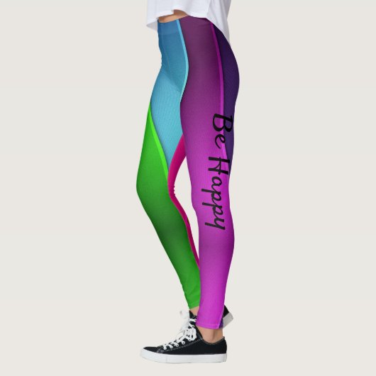 Heldere golven kleuren, aangepaste Leggings voor v (Links)