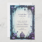 Heldere Gotische Halloween Baby Shower Kaart (Voorkant)