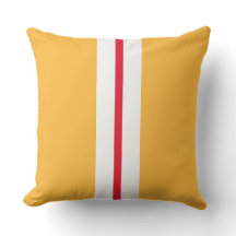 Heldere Gouden Geel Slim Rood Wit Racing Stripes