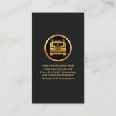 Heldere gouden schijnwerpers op semi-vrachtwagen visitekaartje (Achterkant)