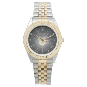 Heldere gouden Schorpioen Horloge