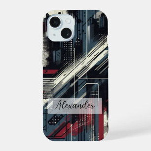 Heldere Graffiti Art Phone Case met Meerdere Bouwe iPhone 15 Case