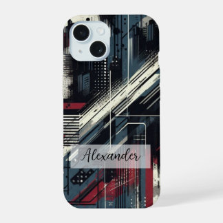 Heldere Graffiti Art Phone Case met Meerdere Bouwe iPhone 15 Case