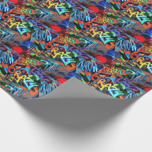 Heldere graffiti, stedelijke grafische vormgeving. cadeaupapier (Hoek)