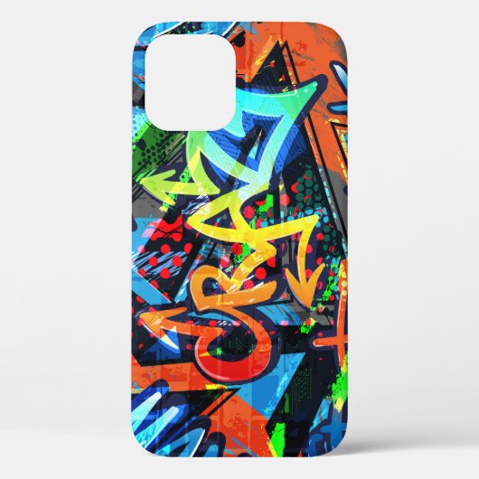 Heldere graffiti, stedelijke grafische vormgeving. Case-Mate iPhone case (Achterkant)