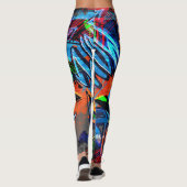 Heldere graffiti, stedelijke grafische vormgeving. leggings (Achterkant)