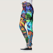 Heldere graffiti, stedelijke grafische vormgeving. leggings (Links)