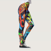 Heldere graffiti, stedelijke grafische vormgeving. leggings (Rechts)