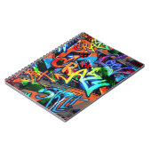 Heldere graffiti, stedelijke grafische vormgeving. notitieboek (Linkerzijde)